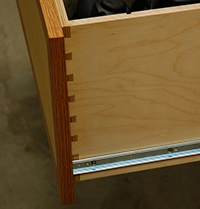 dovetailed drawer =